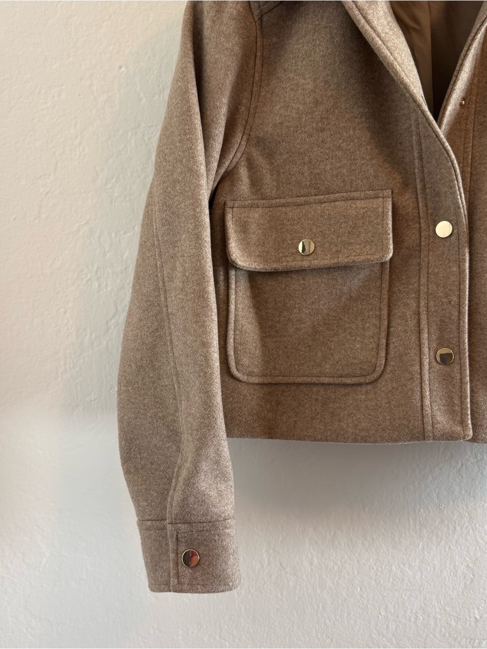 Zara Light Brown Cropped jacket - Picture 2 of 5